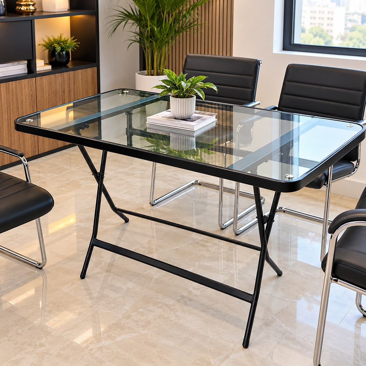 ✨🪑 MESA DE CRISTAL MODERNA Y ELEGANTE – IDEAL PARA INTERIOR Y EXTERIOR 🏡🌿
🆔 Código: TZ-6814
📏 Medidas: 120 × 70 × 75 cm
💰RD$2,995