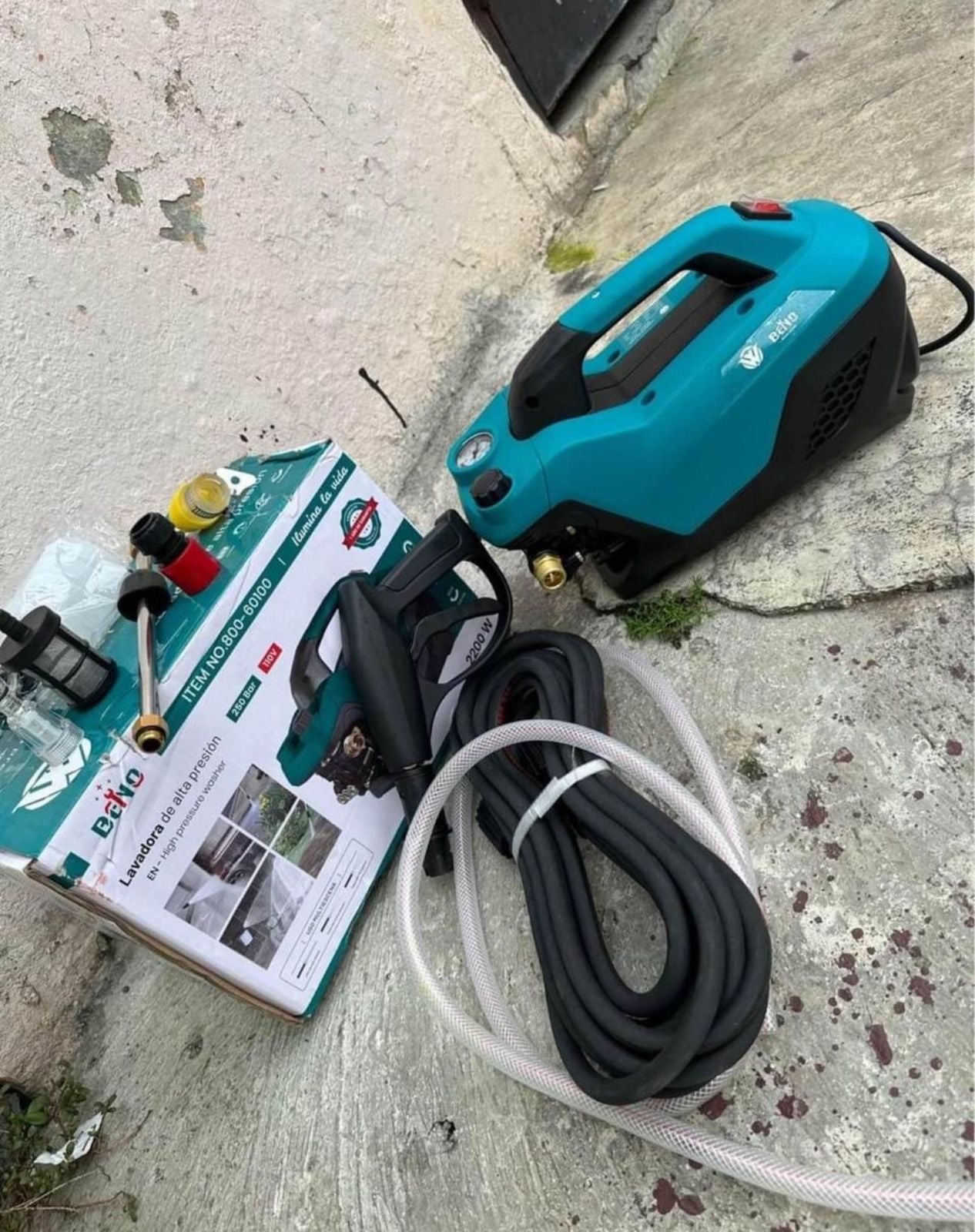 💦 LAVADORA DE ALTA PRESIÓN – 2200W (Cod.800-60100)