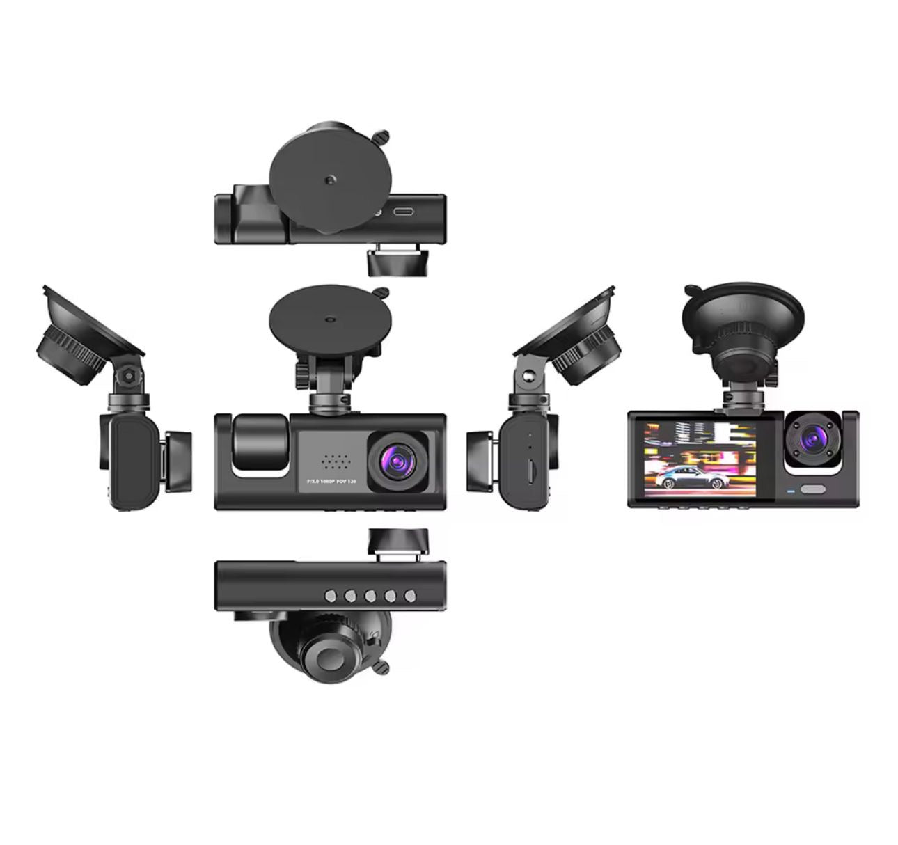 🚗💥 ¡Protege tu vehículo con esta Dashcam 1080P HD de 3 lentes! (wifi)
(Cod.1080)