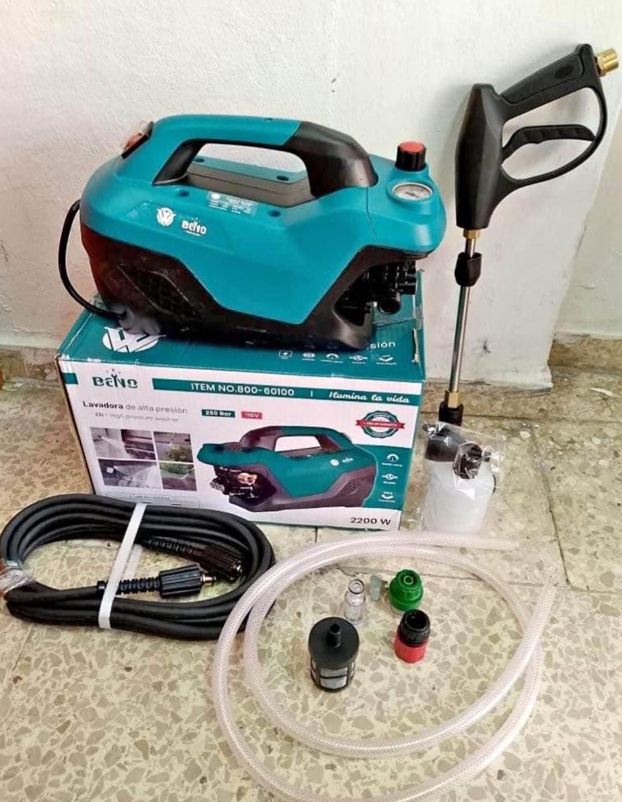 💦 LAVADORA DE ALTA PRESIÓN – 2200W (Cod.800-60100)