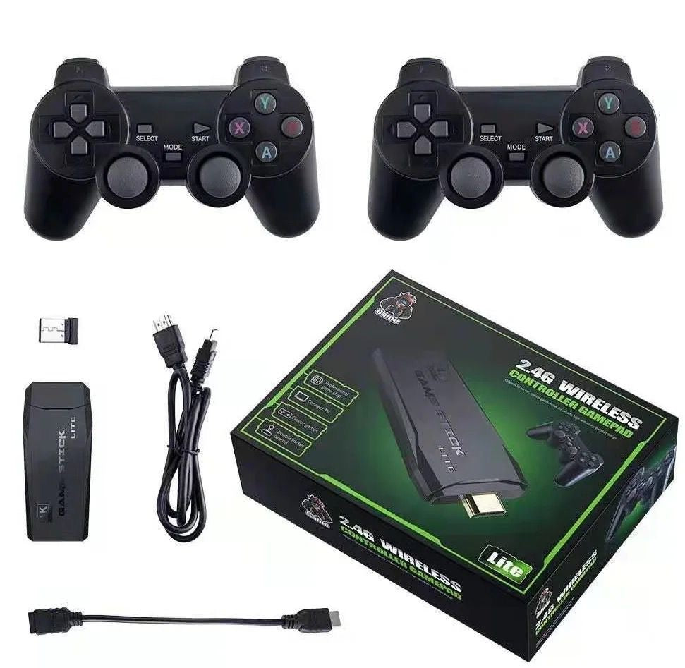 4K Ultra HD Game Stick Lite 2.4G
💰RD$1,995
Consola de Juegos 🎮 4K
Con Salida HDMI y 2 Controles incluye ( 10.000 Juegos Diferentes.)
- 2 Controles (no incluye batería)