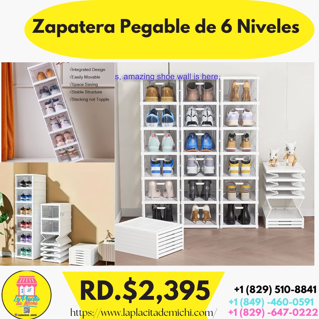 Zapatera Pegable de 6 Niveles
