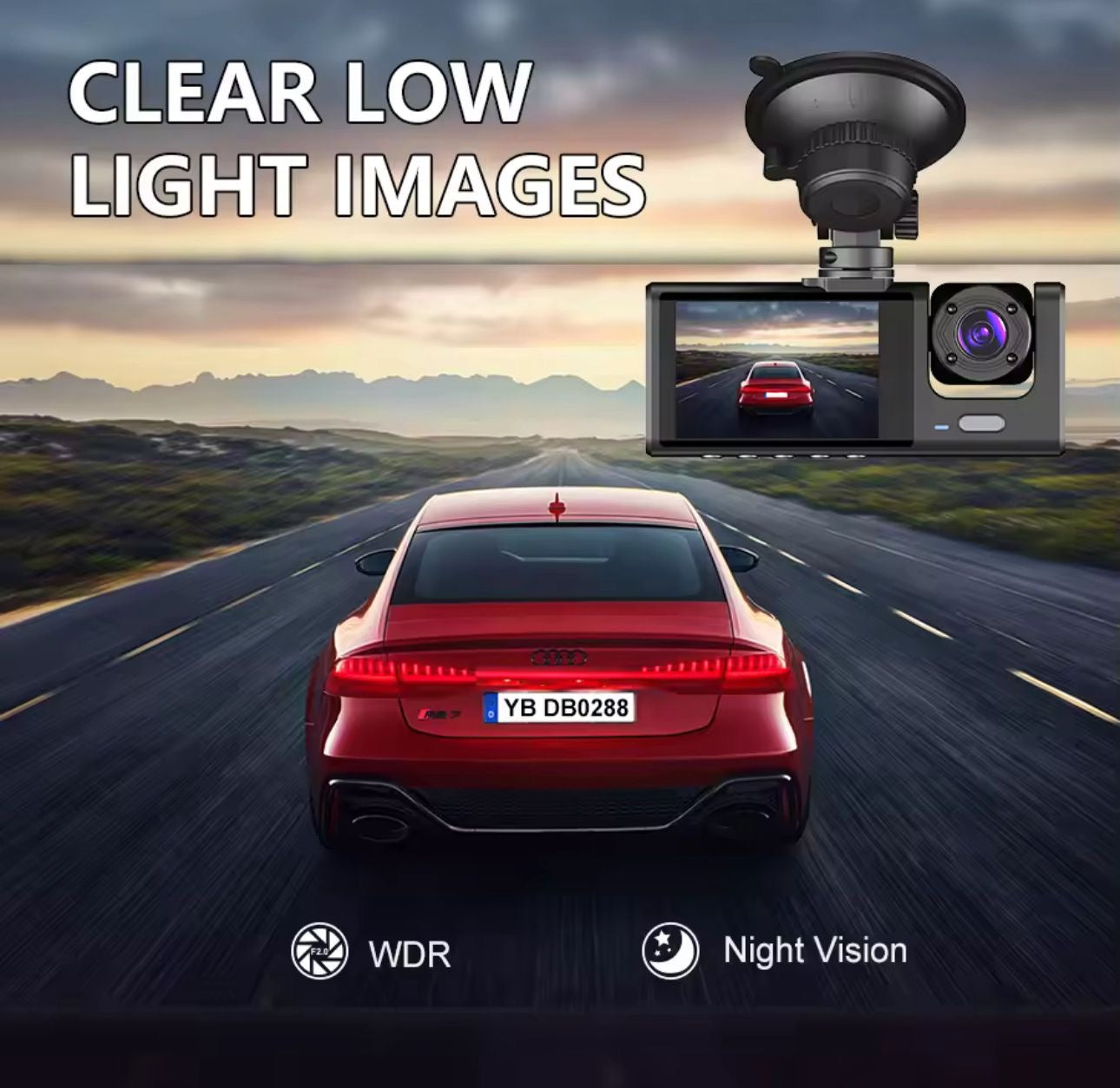 🚗💥 ¡Protege tu vehículo con esta Dashcam 1080P HD de 3 lentes! (wifi)
(Cod.1080)