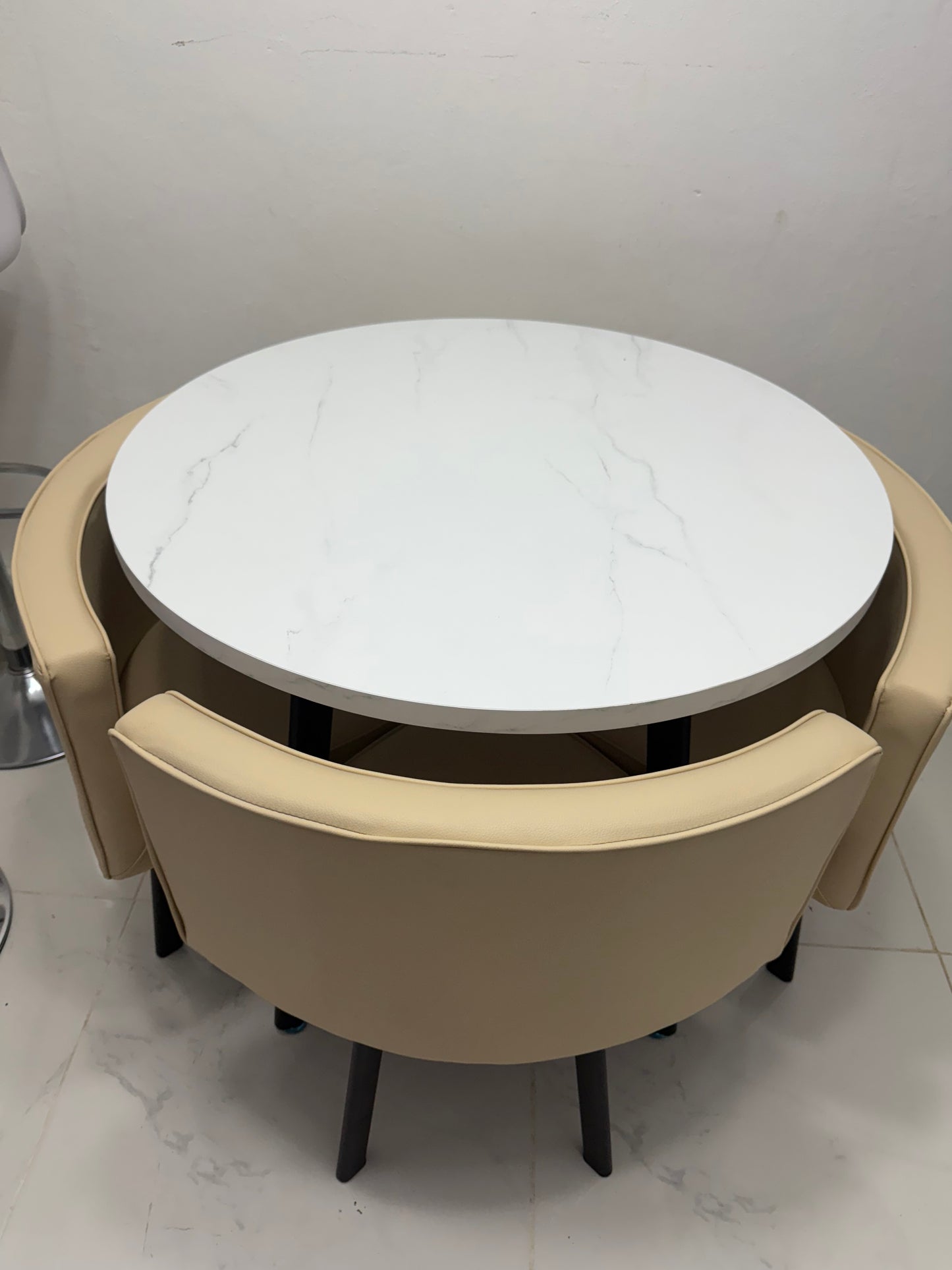 🍷✨ Set de Comedor Redondo Moderno 4 Plazas ✨🍷 (Cod.Y-402)