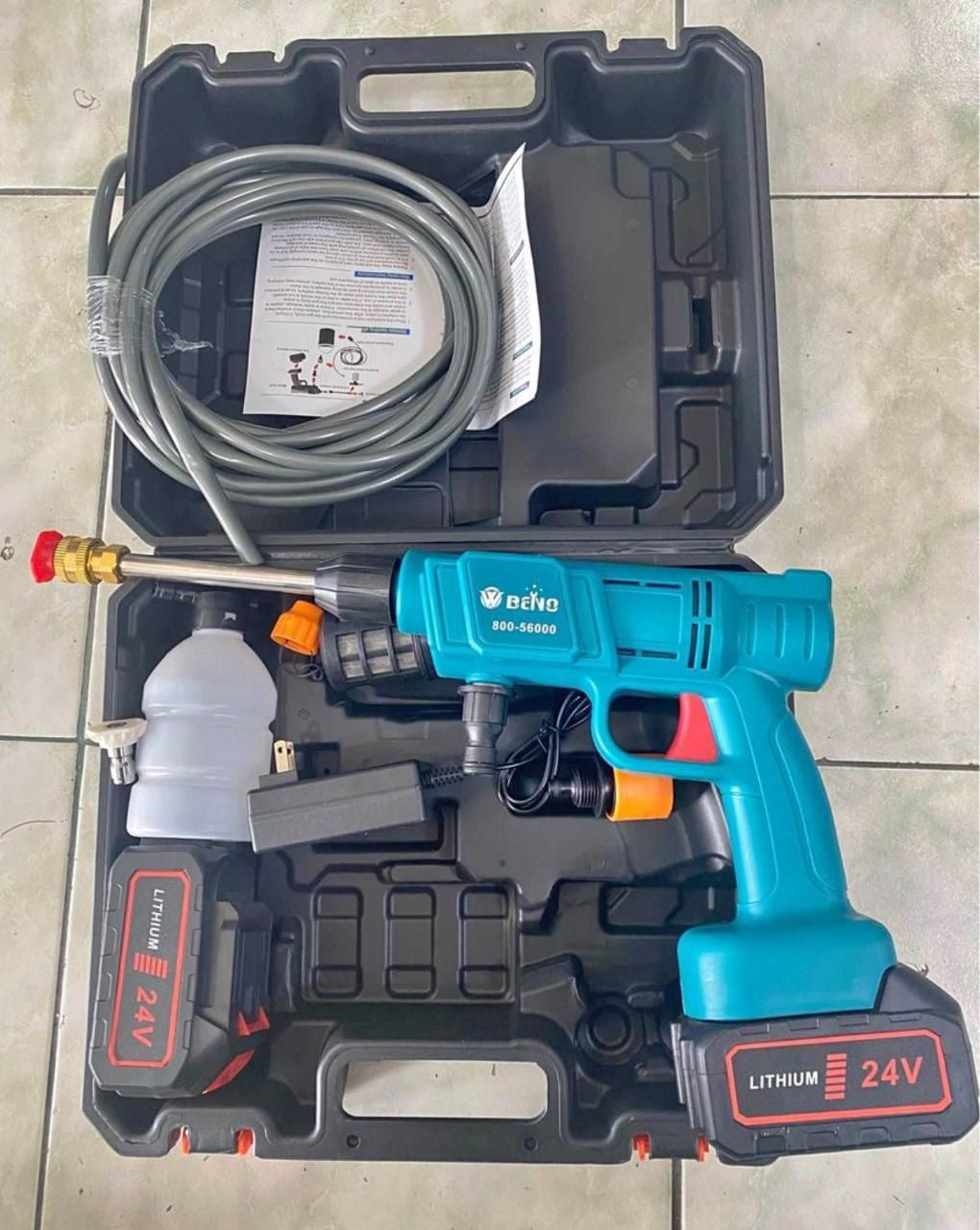 Pistola Recargable De Agua Con Alta Presión (24V) (Cod. 66006)