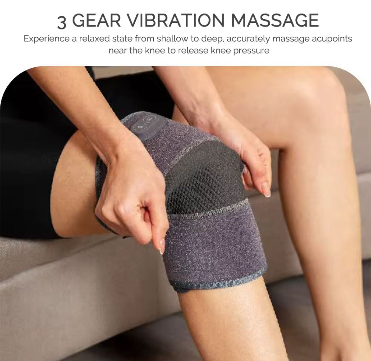 Masajeador Eléctrico de Rodilla con Correa de Soporte y Vibración (Cod.-94)