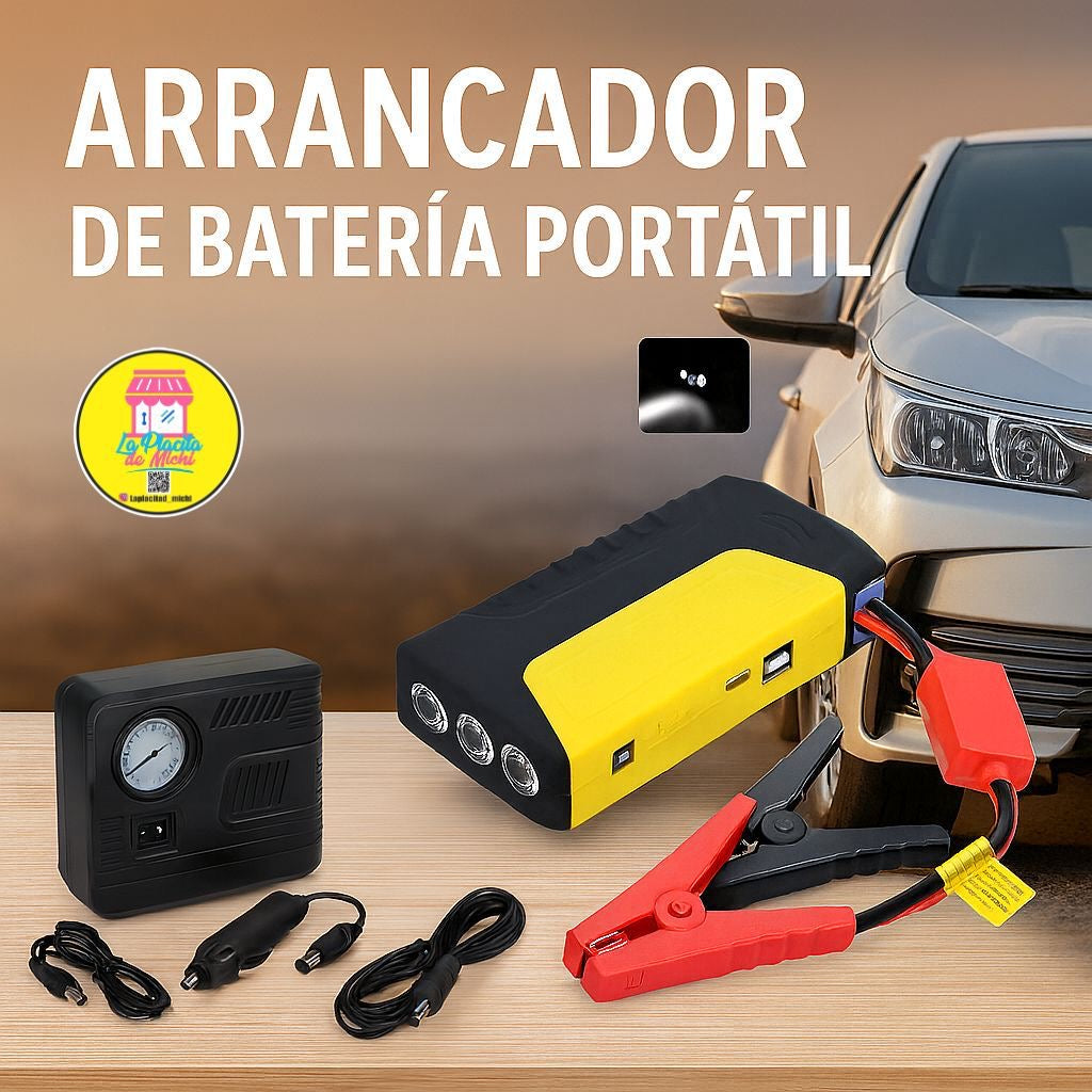 Jumper de Batería Portátil + Compresor de Aire Portátil (Cod.SB-01)