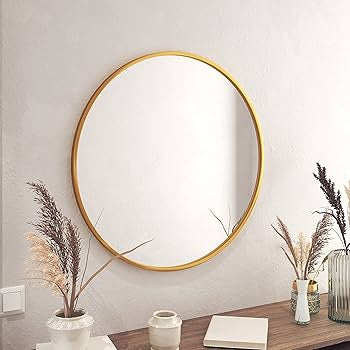 🪞 Espejo Redondo – Marco Dorado Minimalista
💰RD$1,795 (80x80 cm)