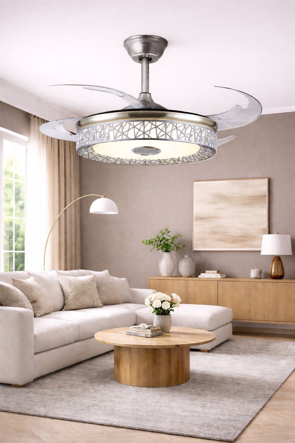 ✨💡 VENTILADOR DE TECHO MODERNO LED + BOCINA BLUETOOTH – TODO EN UNO 💡✨
📌 (Cod. 027 PLATEADO)
💰RD$3,995