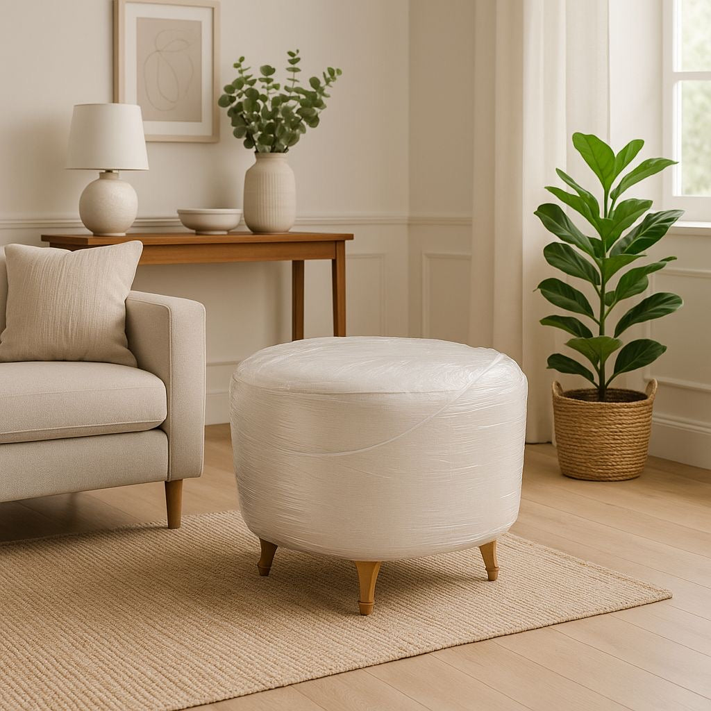 🪑✨ Puff Tapizado Redondo con Patas Elegantes ✨🪑(50x50cm) Estilo Redondo
💰RD$2,995