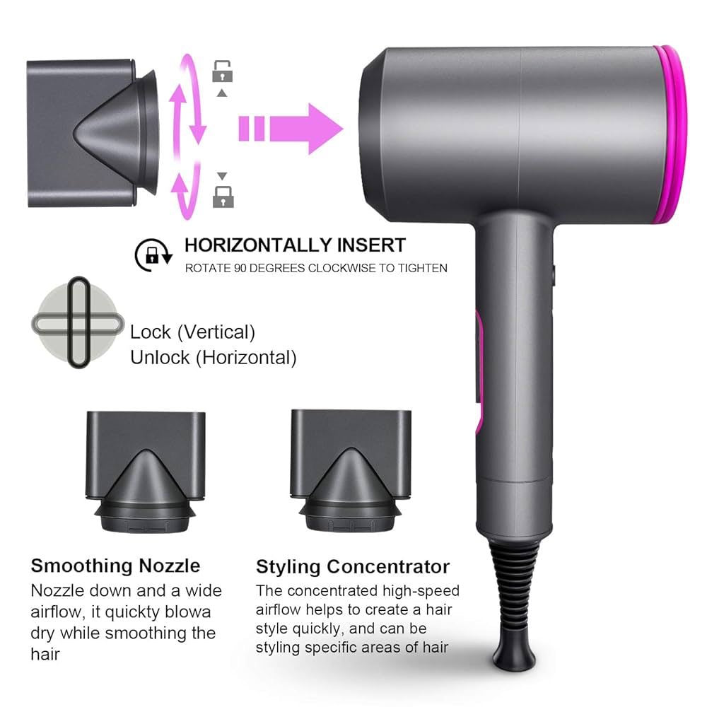 💨 Secador de Pelo Supersónico + Accesorios (Cod.026)