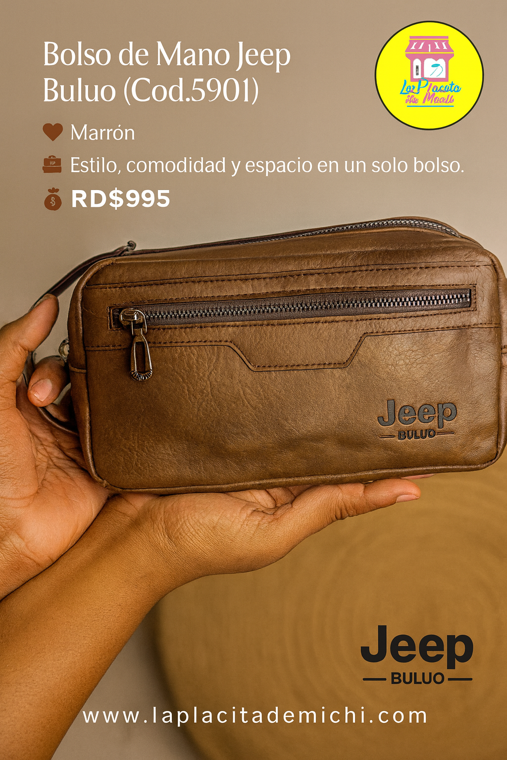 Bolso de Mano Jeep Buluo (Cod.5901)
🖤 Negro | 🤎 Marrón
💼 Estilo, comodidad y espacio en un solo bolso.
