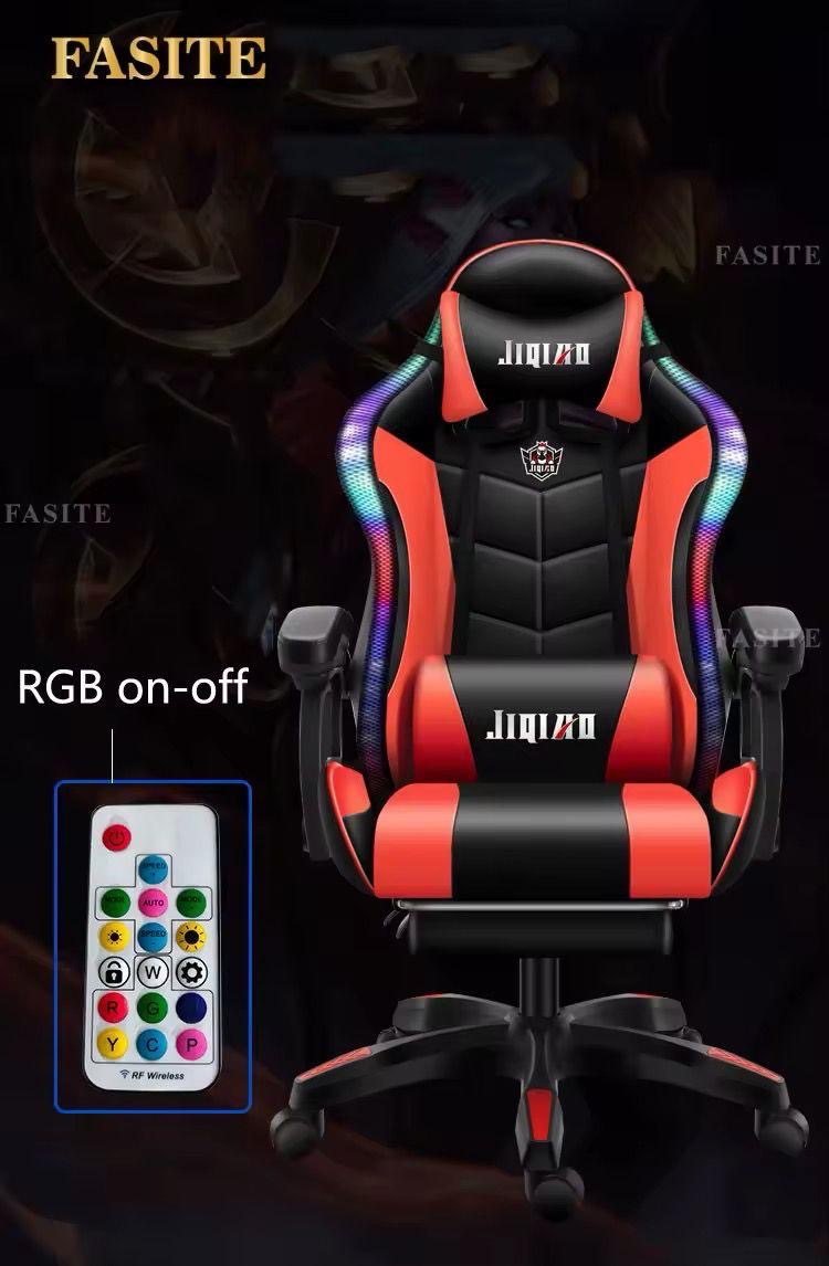 Silla Gammer Con Luz Y Reposa Pies + Bocina Integrada 🔊 y Control