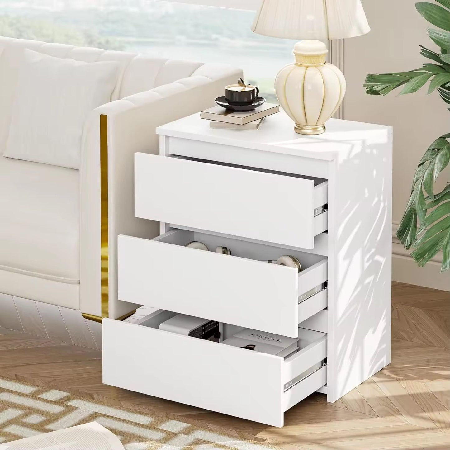 🛏️ Mesita de Noche de Madera Blanca – Elegancia y Funcionalidad en Cada Rincón
(Cod.283275)