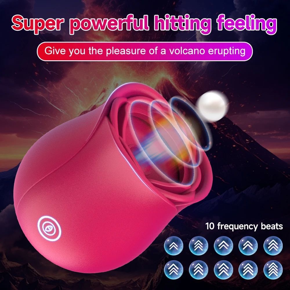 Vibrador Succionador Recargable Tipo Flor 🌹