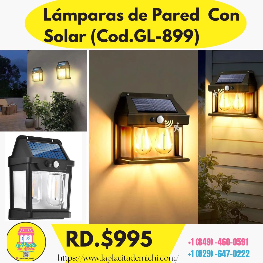 Lámparas de Pared Con Solar (Cod.GL-899)
