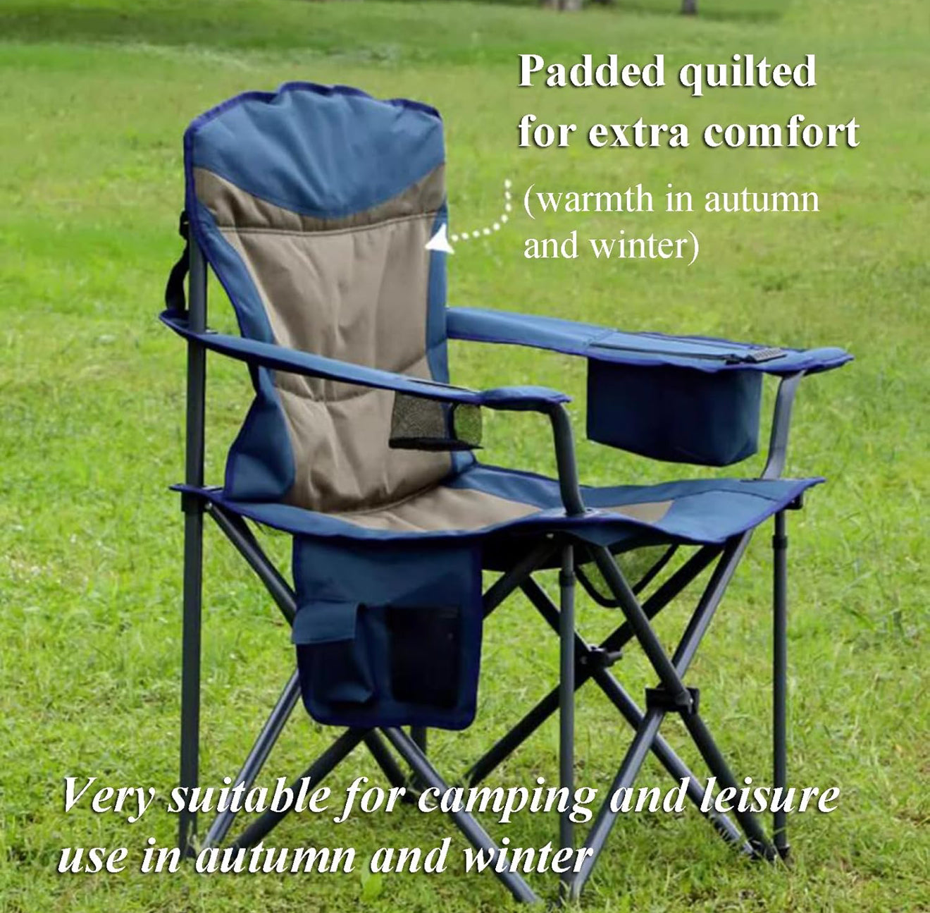🪑✨ ¡Tu compañera ideal para cualquier aventura! ✨⛺
Silla Plegable para Camping con Portavasos, Bolsillos Laterales Y Nevera de abraso 🌲