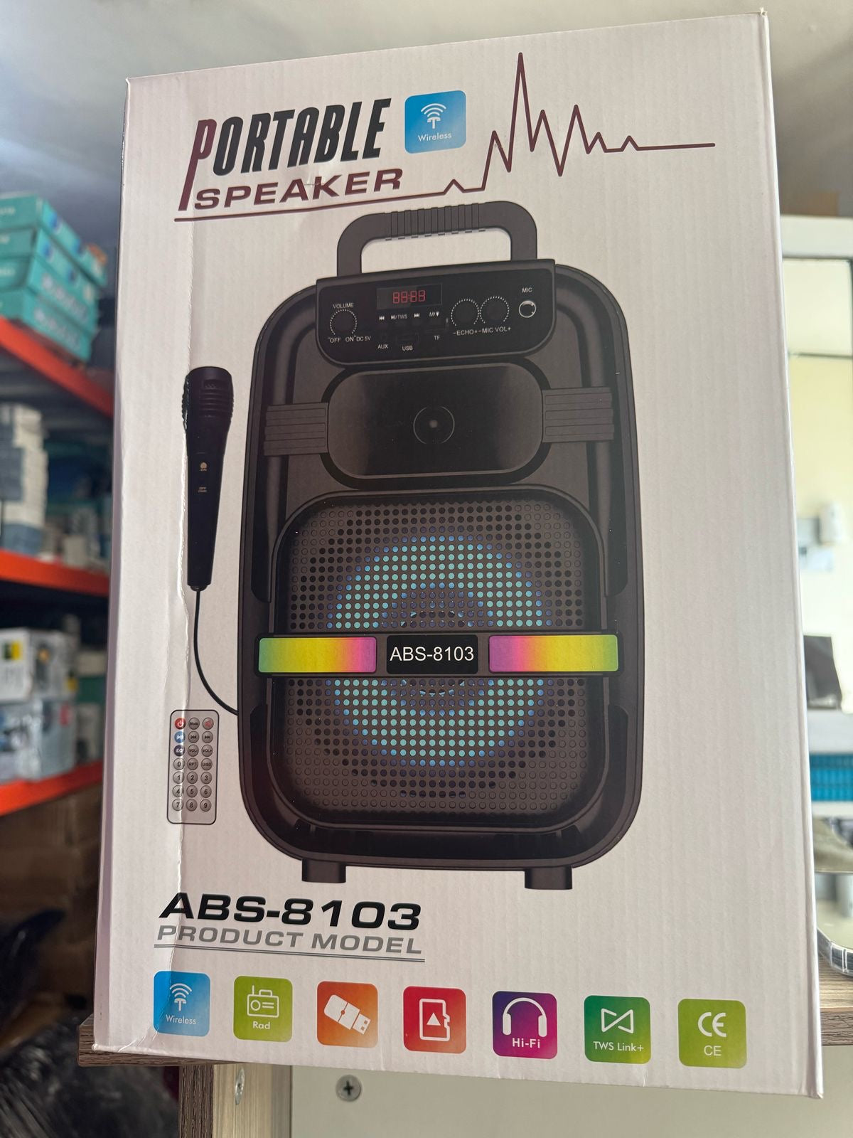 Bocina Bluetooth con Micrófono de 8 pulgadas (Cod.-8103)