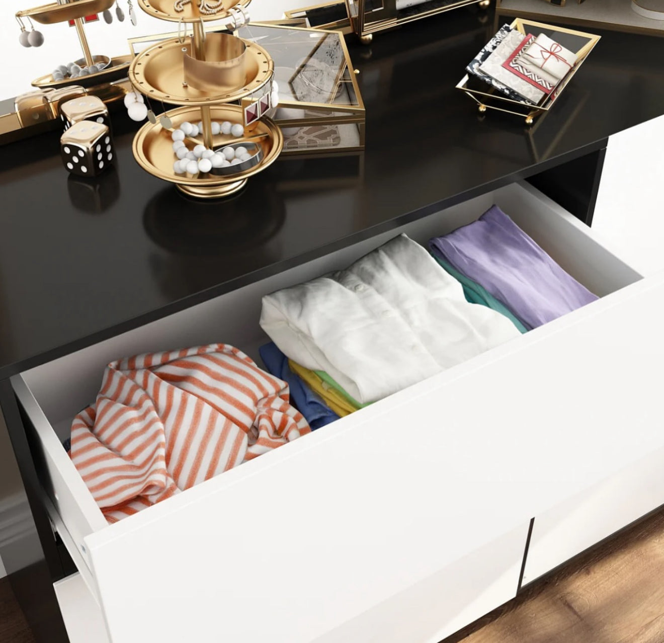 🧺 Gavetero Armario de Almacenamiento con 6 Cajones Color Blanco Con Negro – Organización Práctica. (Cod. 80025-2)
💰RD$5,995