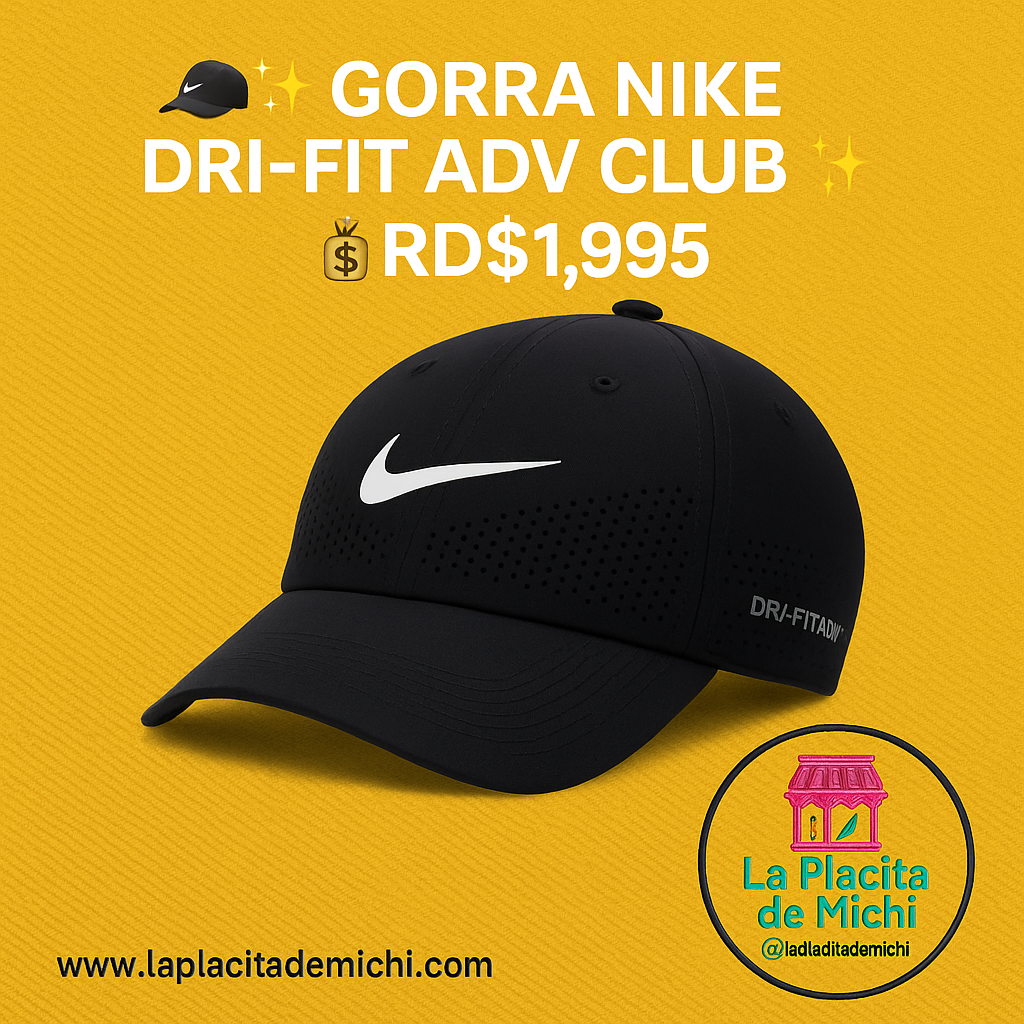 🧢✨ GORRA NIKE DRI-FIT ADV CLUB ✨🧢
💰RD$1,995
