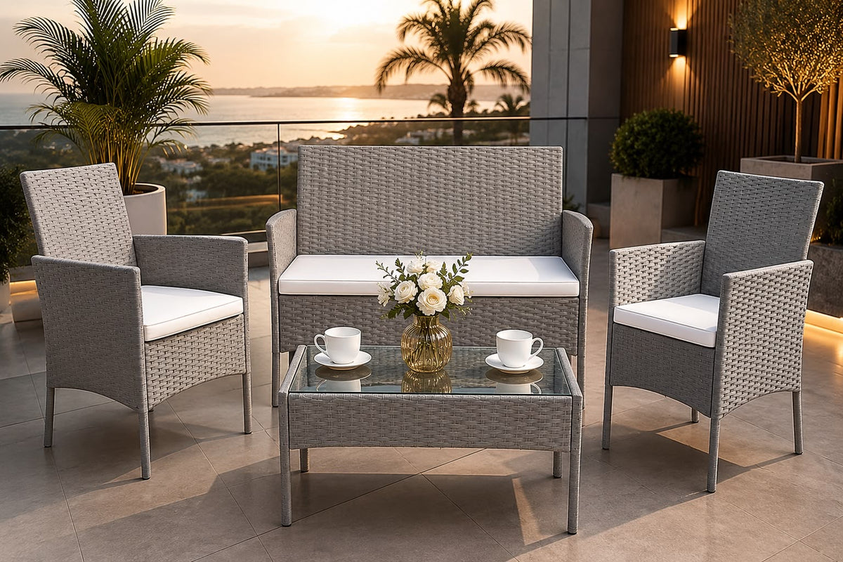🛋️ Juego de Sala Exterior en Ratán Sintético – Elegancia y Confort para tu Espacio 🛋️ (Cod.-04) (*Color Gris*)
💰RD$10,995