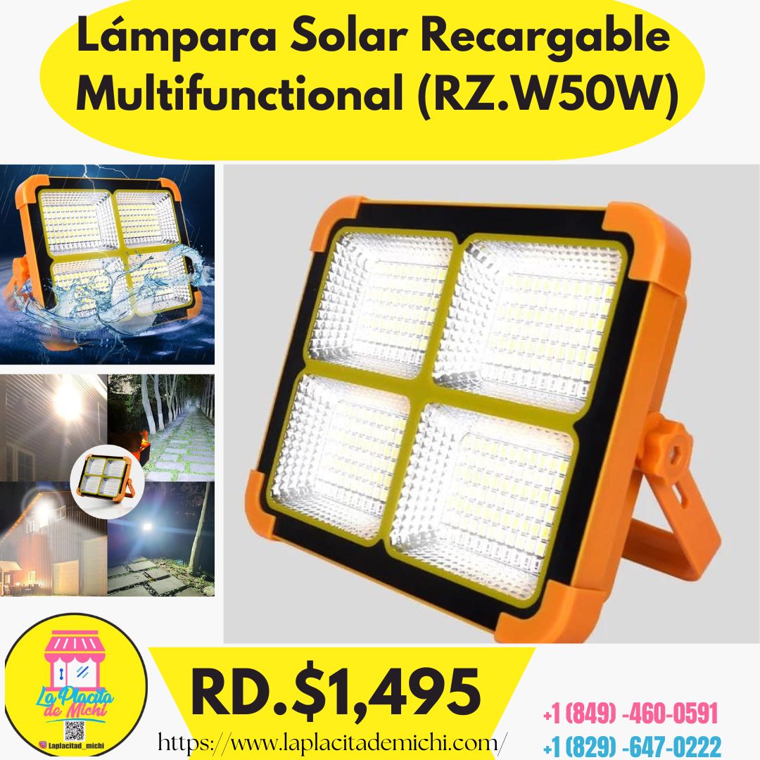 Lámpara Solar Recargable Multifunctional (RZ.W50W)