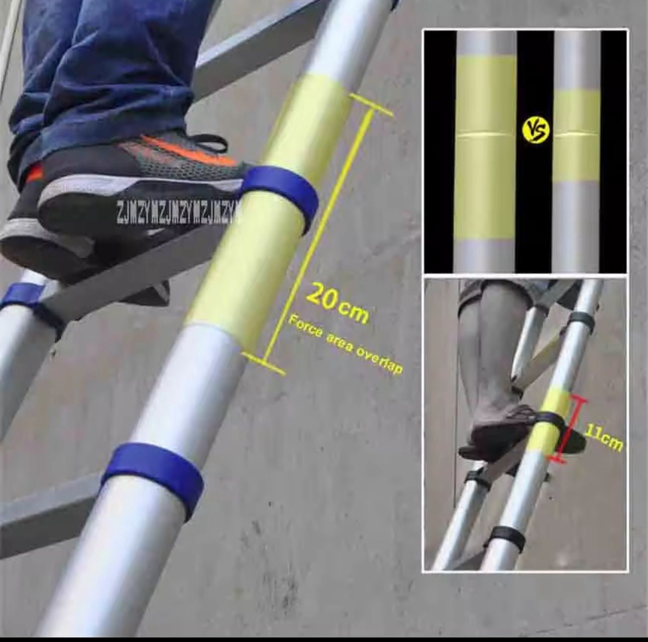 🪜 Escalera Telescópica de Espiga – Doble Extensión 2.5M + 2.5M (Cod.16028)