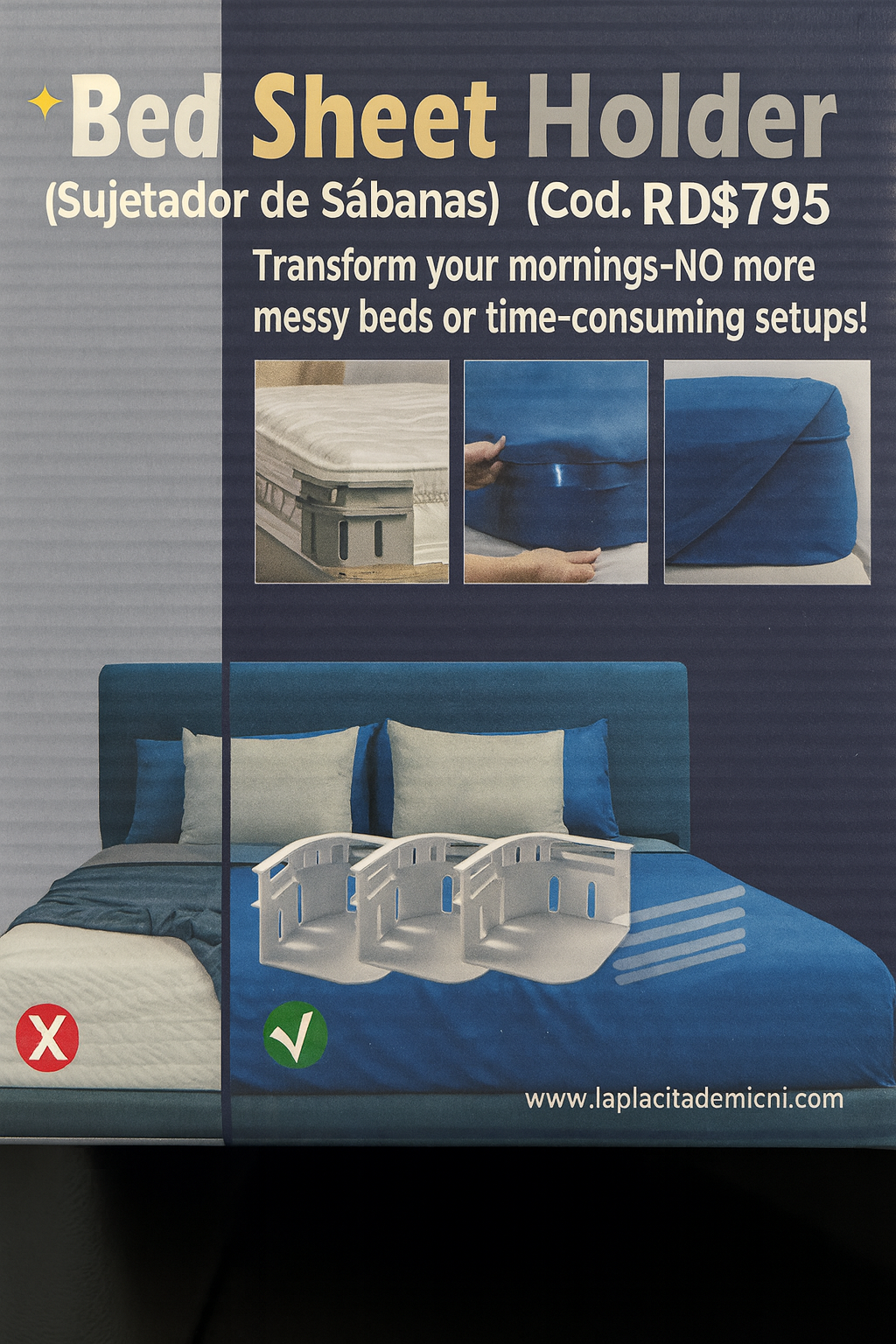 ✨ Bed Sheet Holder ✨ (Sujetador de Sábanas) (Cod.2388)