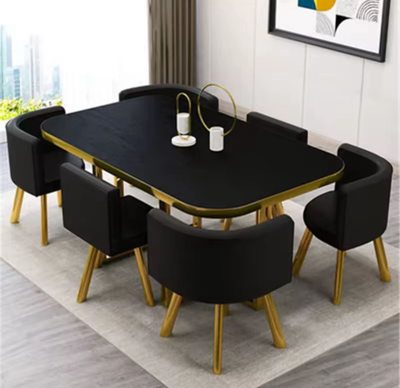 🍷✨ Set de Comedor Moderno 6 Plazas ✨🍷 (Cod.T601)