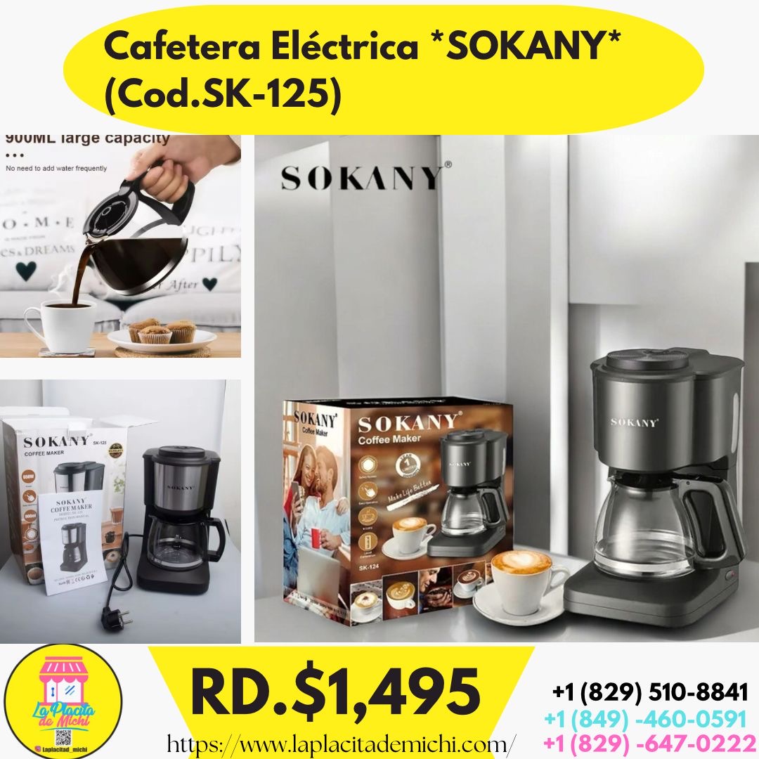 Cafetera Eléctrica *SOKANY*(Cod.SK-125)