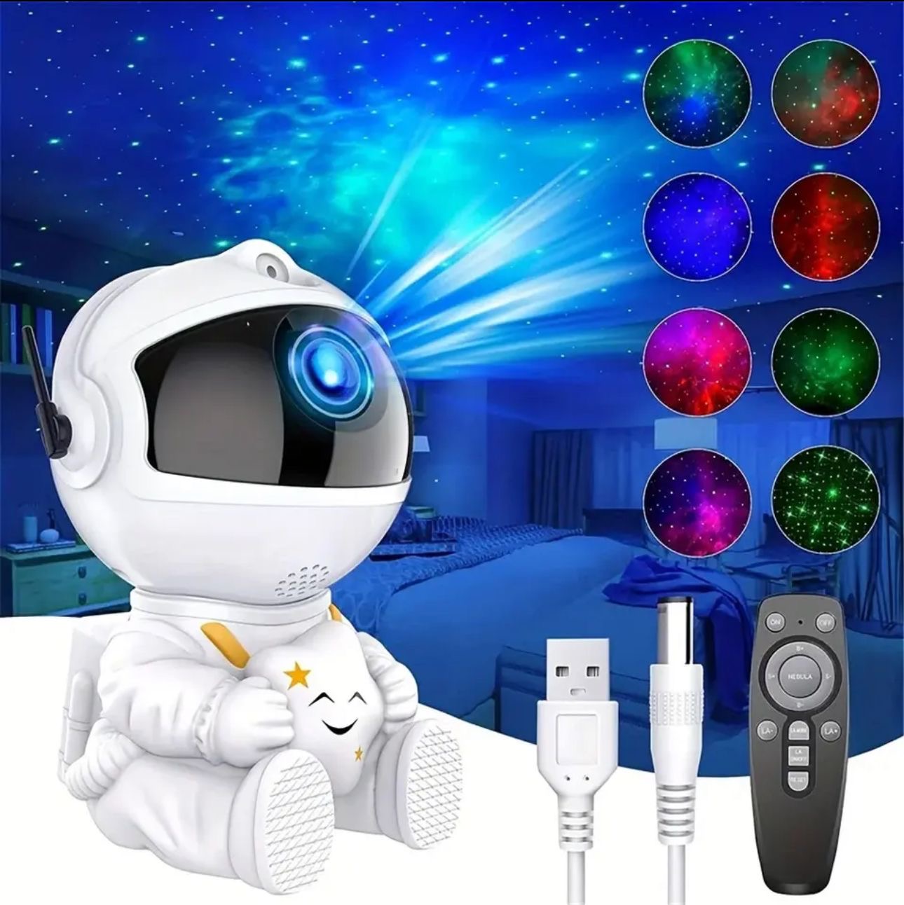 Proyector Astronauta Multi-Color y Control