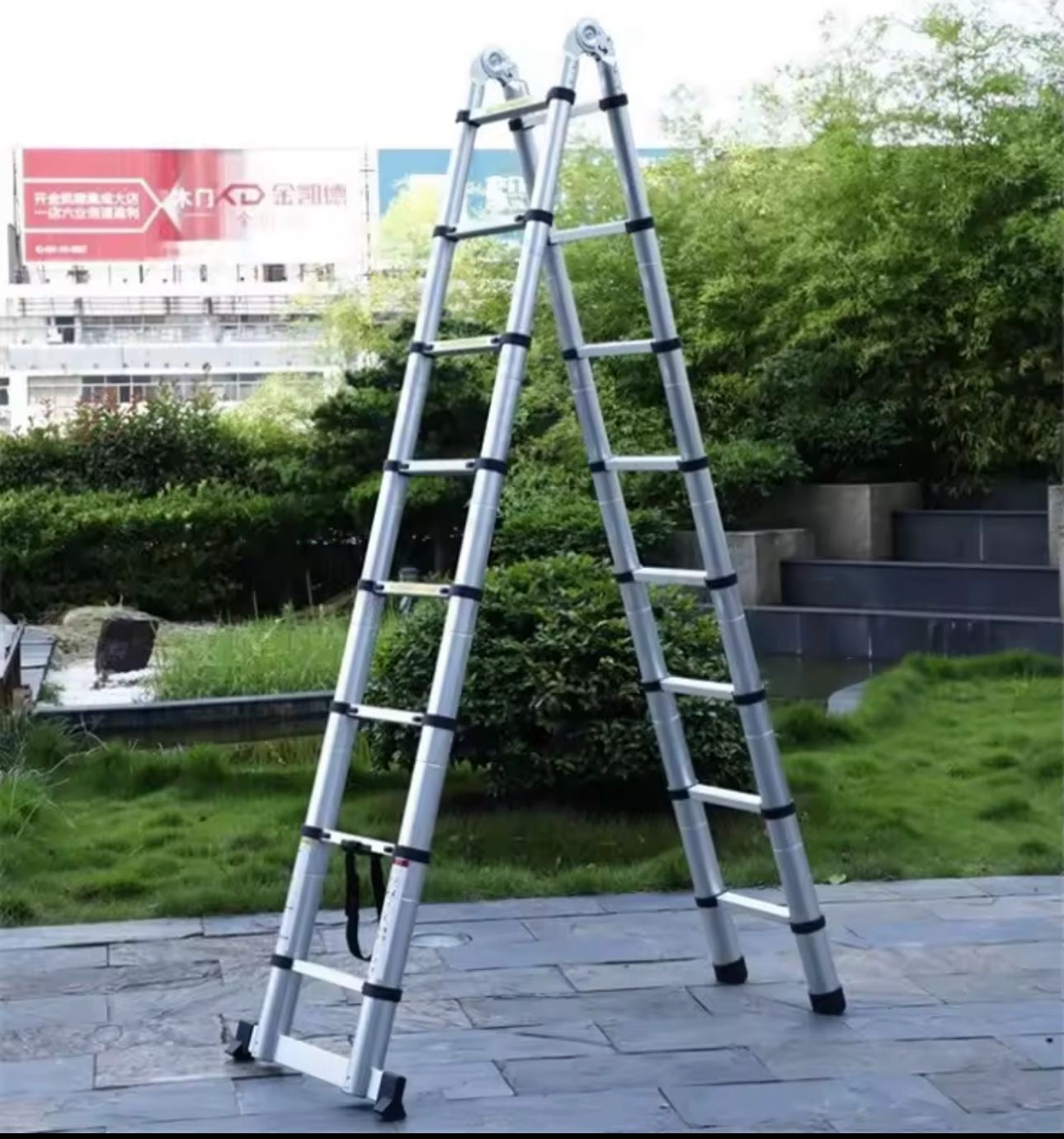 🪜 Escalera Telescópica de Espiga – Doble Extensión 2.5M + 2.5M (Cod.16028)