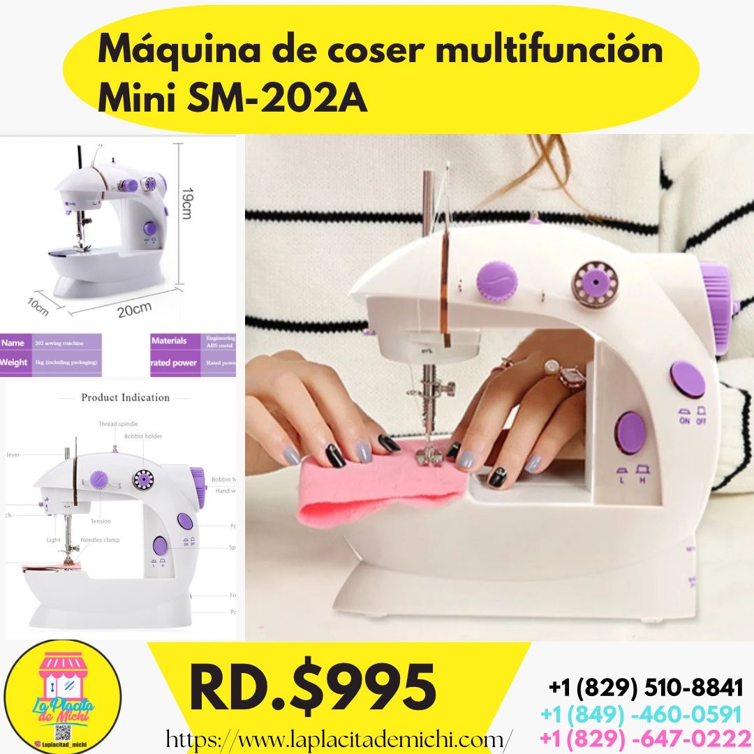 Máquina de coser multifunción Mini SM-202A