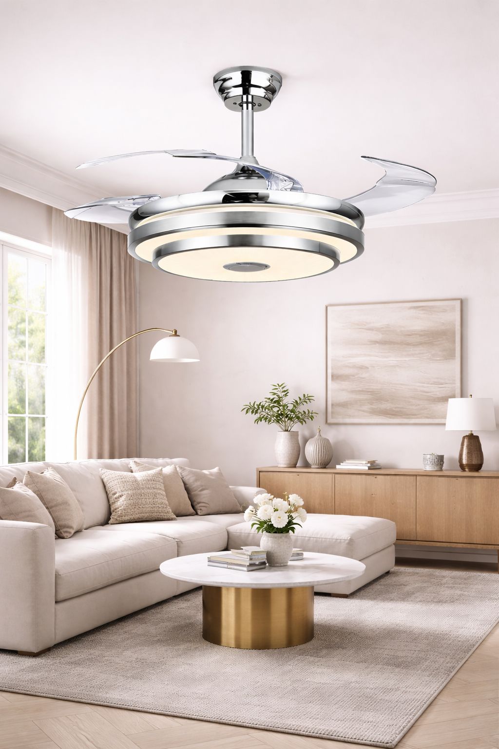 ✨💡 VENTILADOR DE TECHO PREMIUM LED + BOCINA BLUETOOTH – LUJO Y TECNOLOGÍA EN TU HOGAR 💡✨
(🆔 Cod. 008) PLATEADO
💰RD$3,995