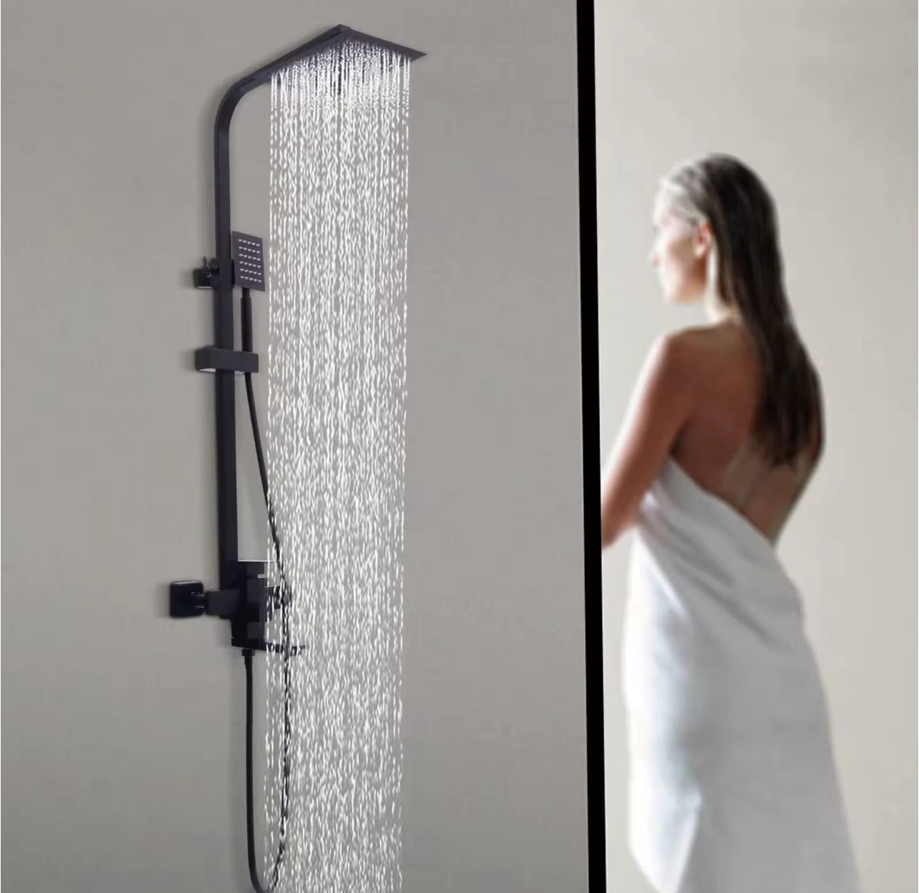 🚿 Columna de Ducha con Mezclador – Estilo Lluvia (Cod. 206)