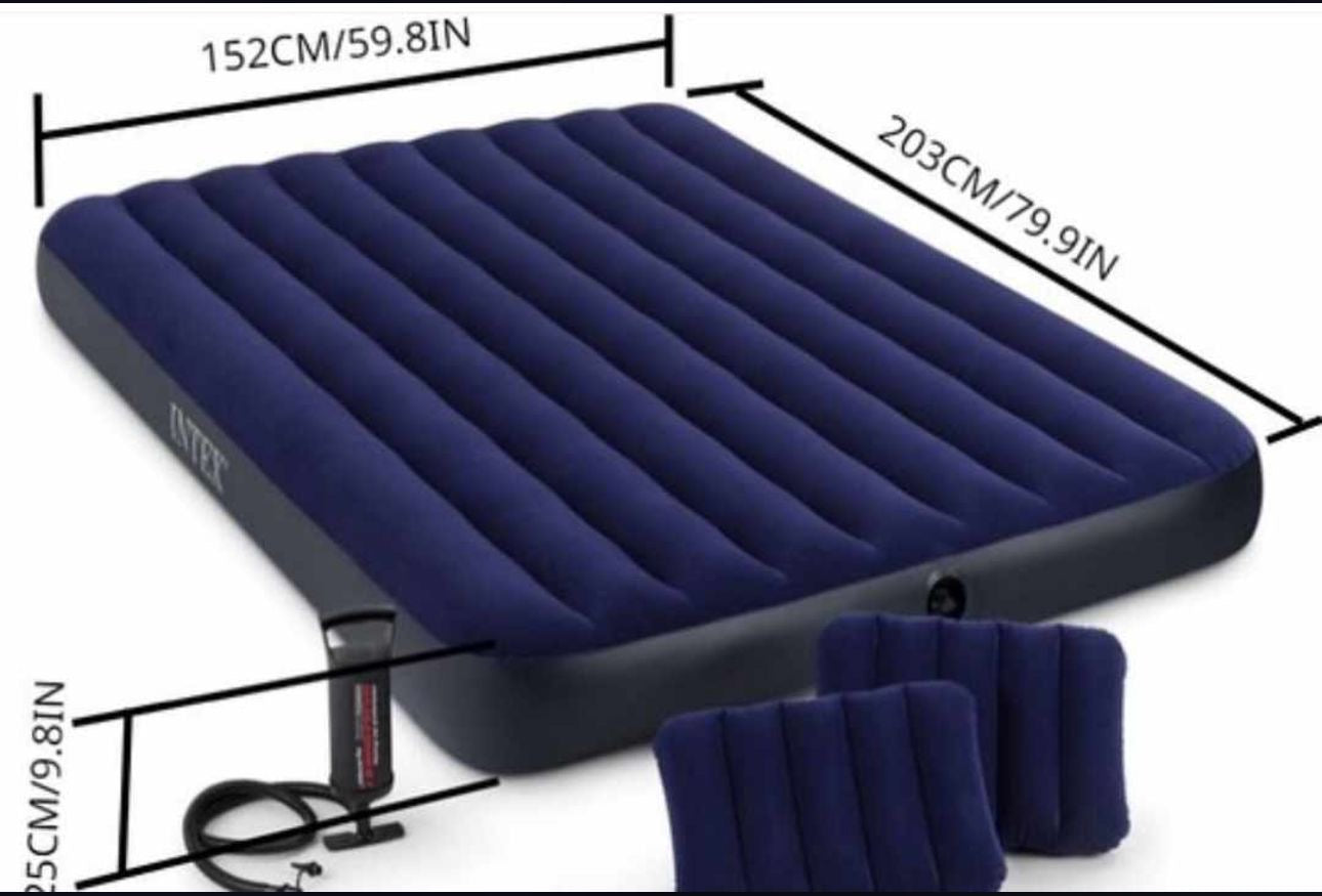 🛏️💨 Colchón Inflable Matrimonial de (60)+ Bomba & 2 Almohadas 💨🛏️
💰RD$2,495