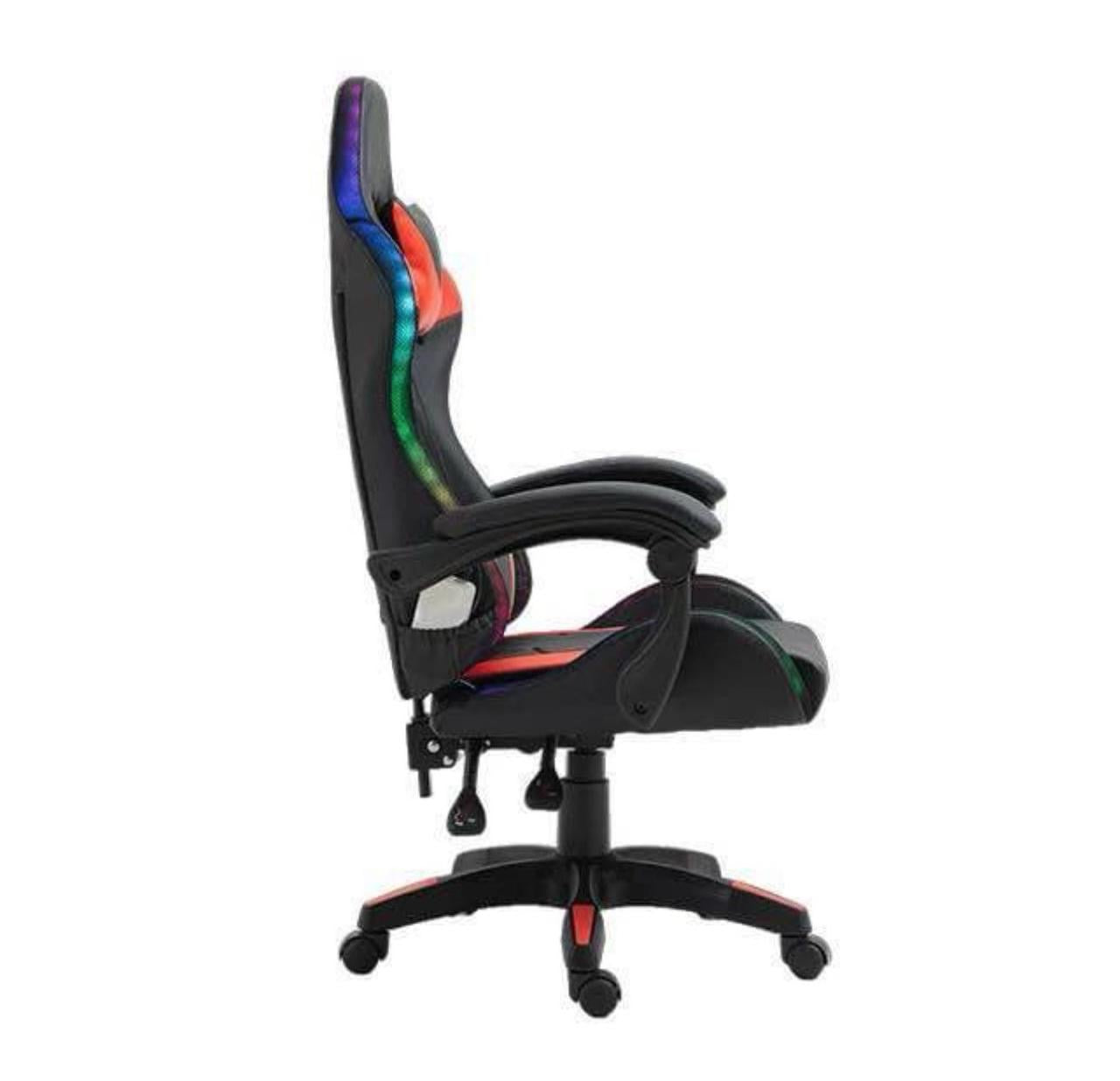 Silla Gammer Con Luz Y Reposa Pies + Bocina Integrada 🔊 y Control