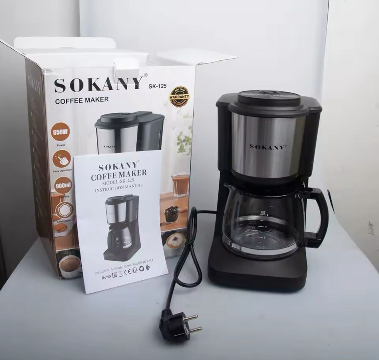 Cafetera Eléctrica *SOKANY*(Cod.SK-125)