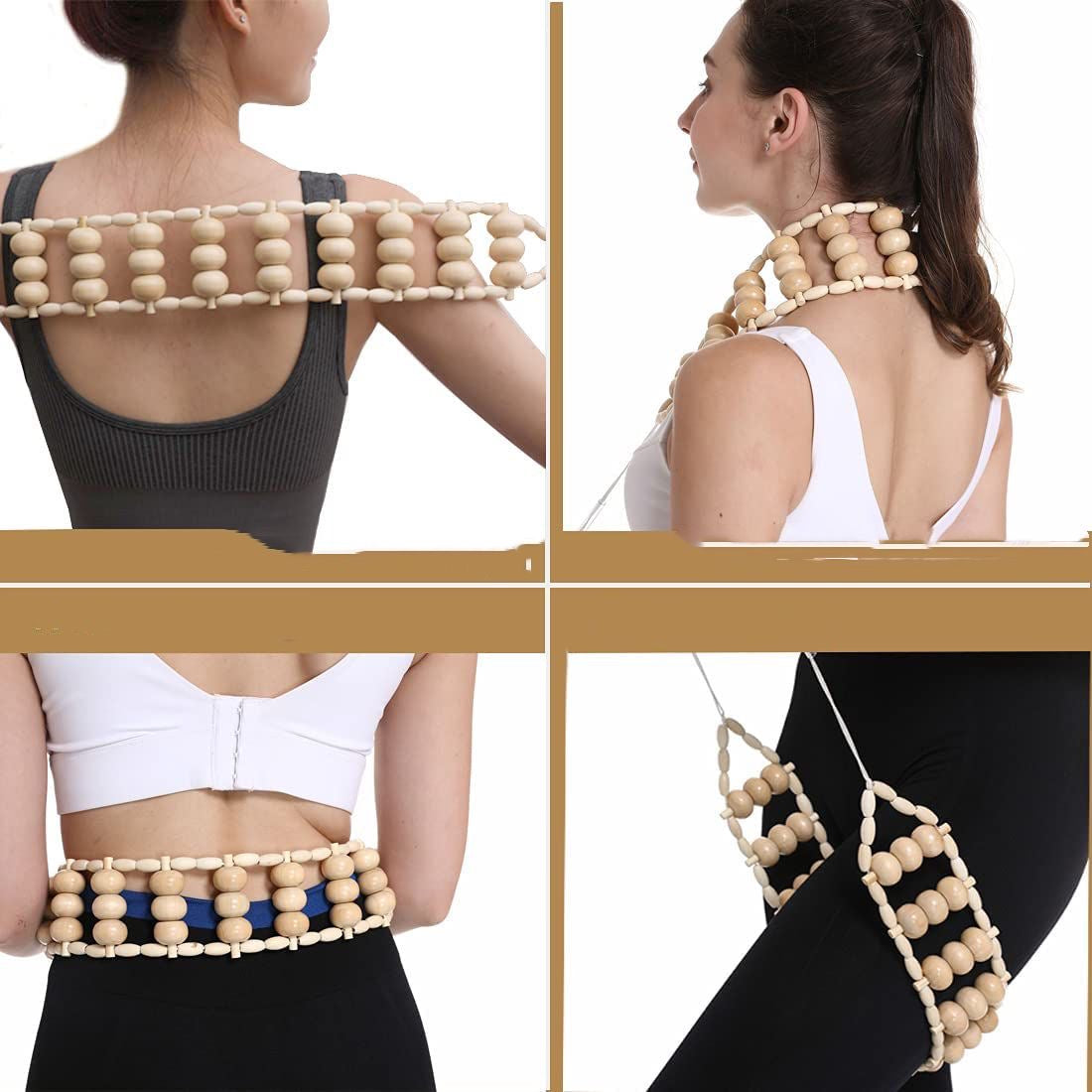 Cuerda de Rodillo de Madera Para Masajes