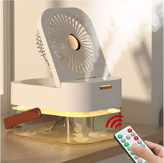 Aire Abanico Humificador con Luz y control  (Modelo jy193) + *Esencia Gratis*