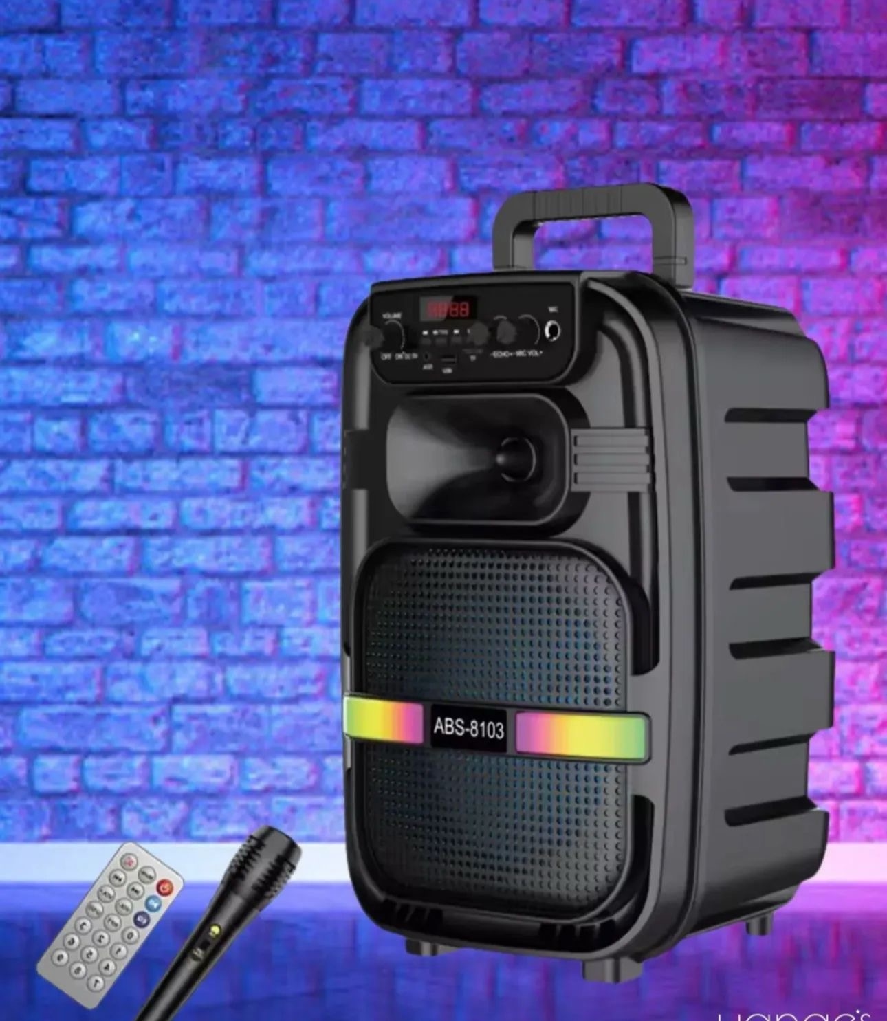 Bocina Bluetooth con Micrófono de 8 pulgadas (Cod.-8103)