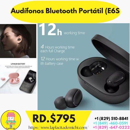 Audífonos Bluetooth Portátil (E6S)