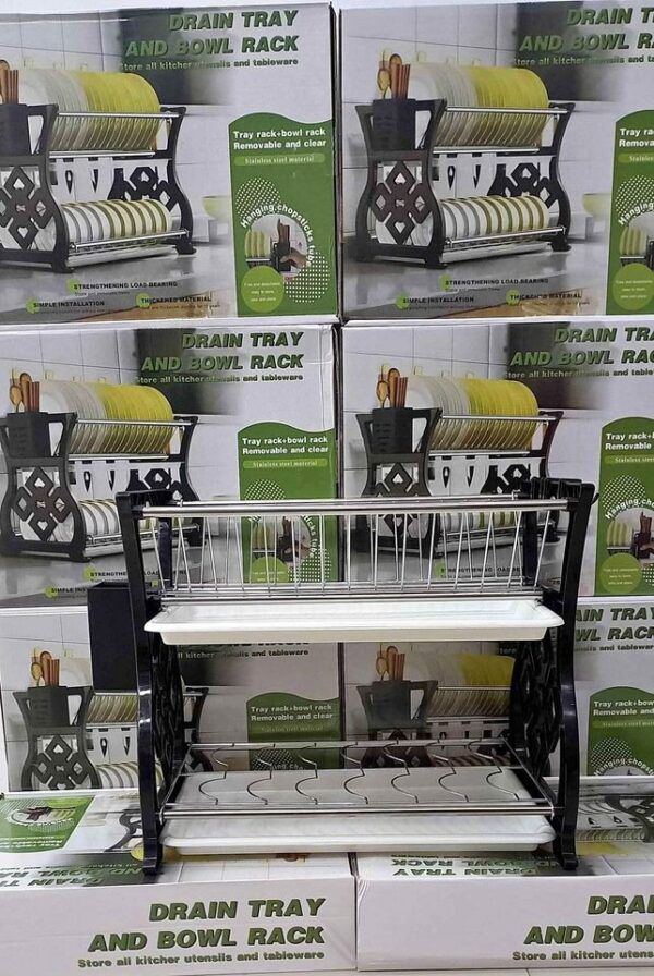 PLATERO ESCURRIDOR Pasta Metal 2 Niveles 2 bandeja 41x28x35cm (Cod.018)