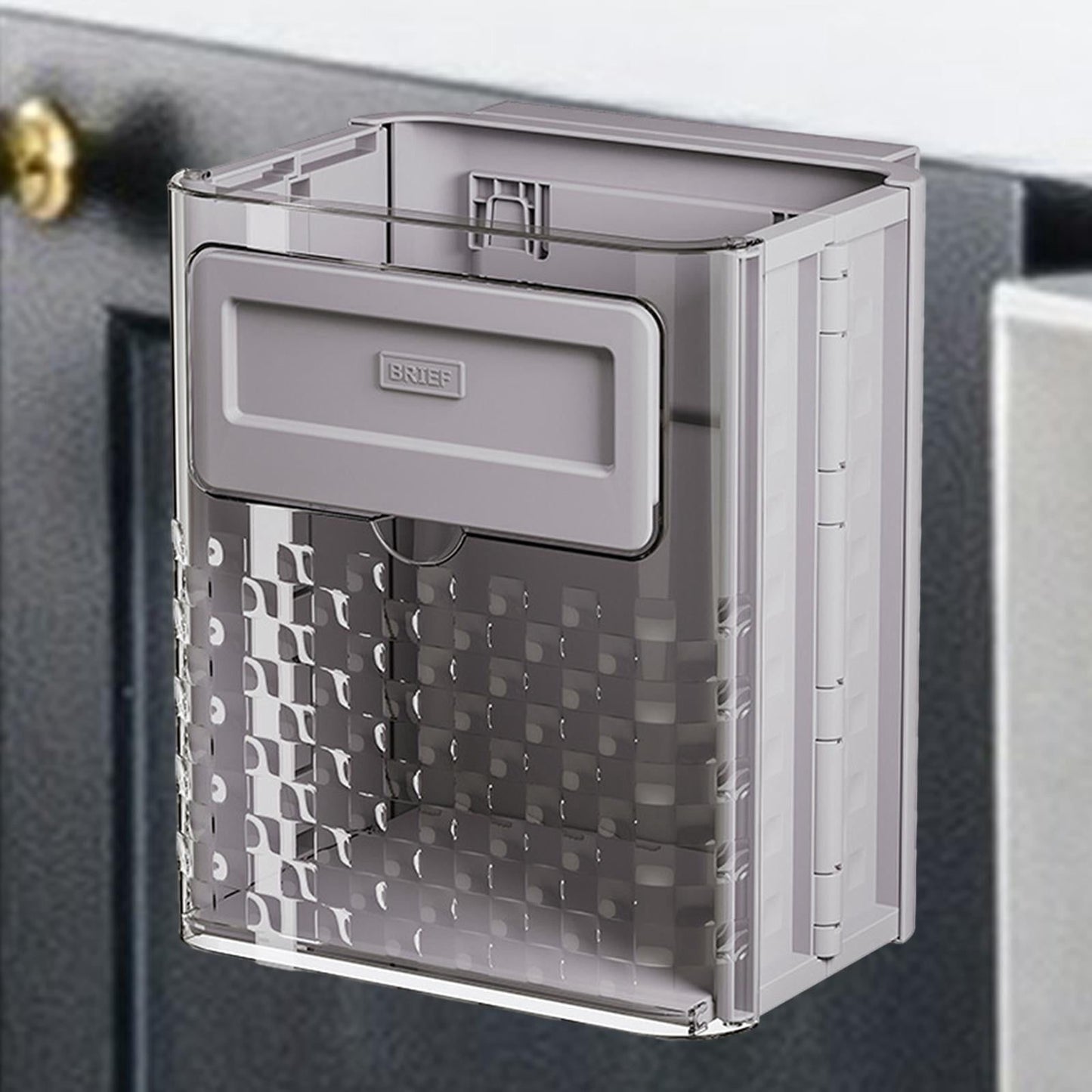 Zafacón Plegable de Cocina Portátil Transparente (Cod.T-001)