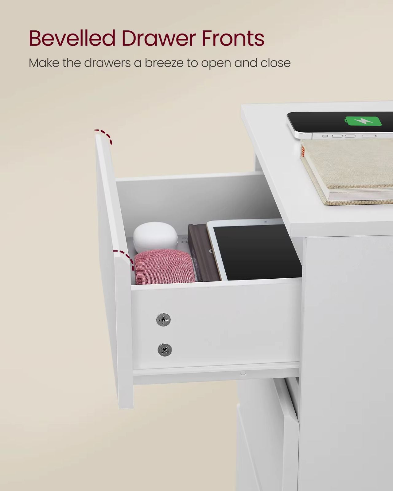🛏️ Mesita de Noche de Madera Blanca – Elegancia y Funcionalidad en Cada Rincón
(Cod.283275)
