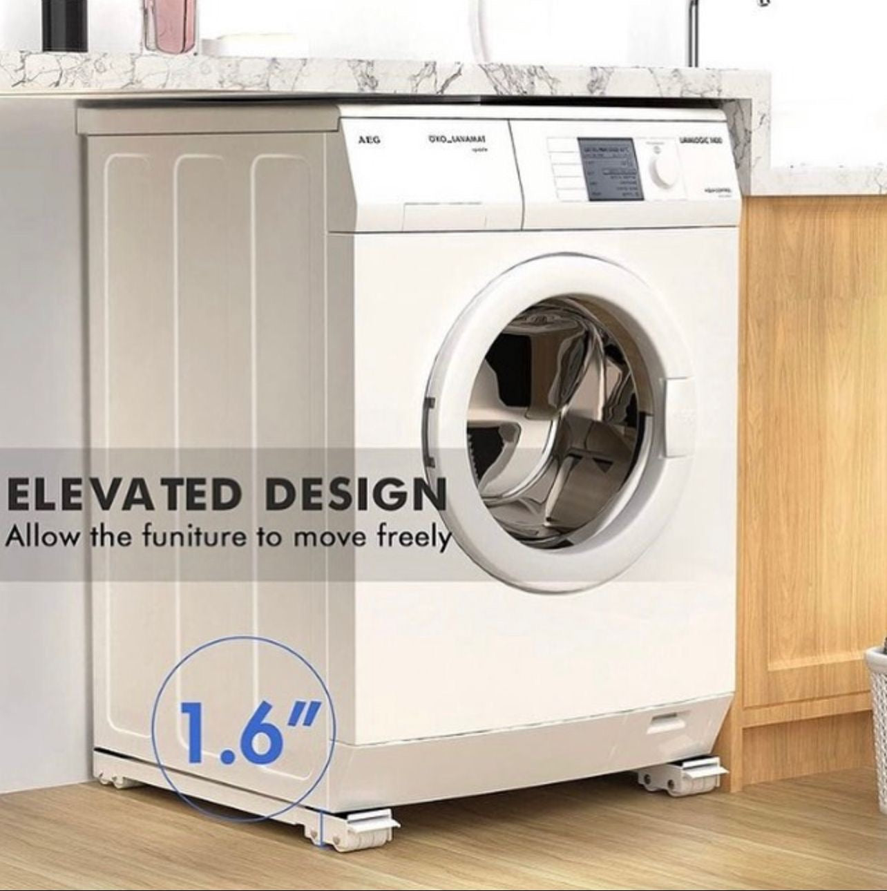 Base Ajustable con Ruedas de Soporte para electrodomésticos.