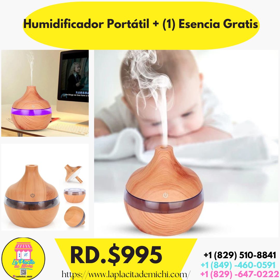 Humidificador Portátil + (2) Esencia Gratis