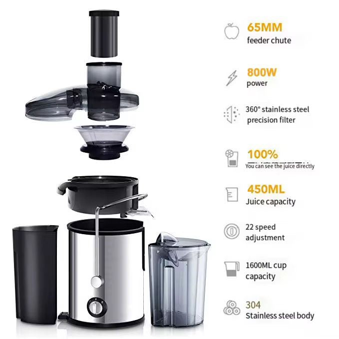 🍊 Extractor de Jugos Automático – (Cod.BV-290) ¡Lleva tu juguería a otro nivel! (800w)