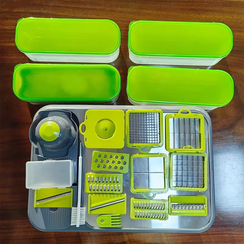 🍴 Set de Cortador y Rallador Multifuncional 20 en 1
(Cod. KITCH-20X)