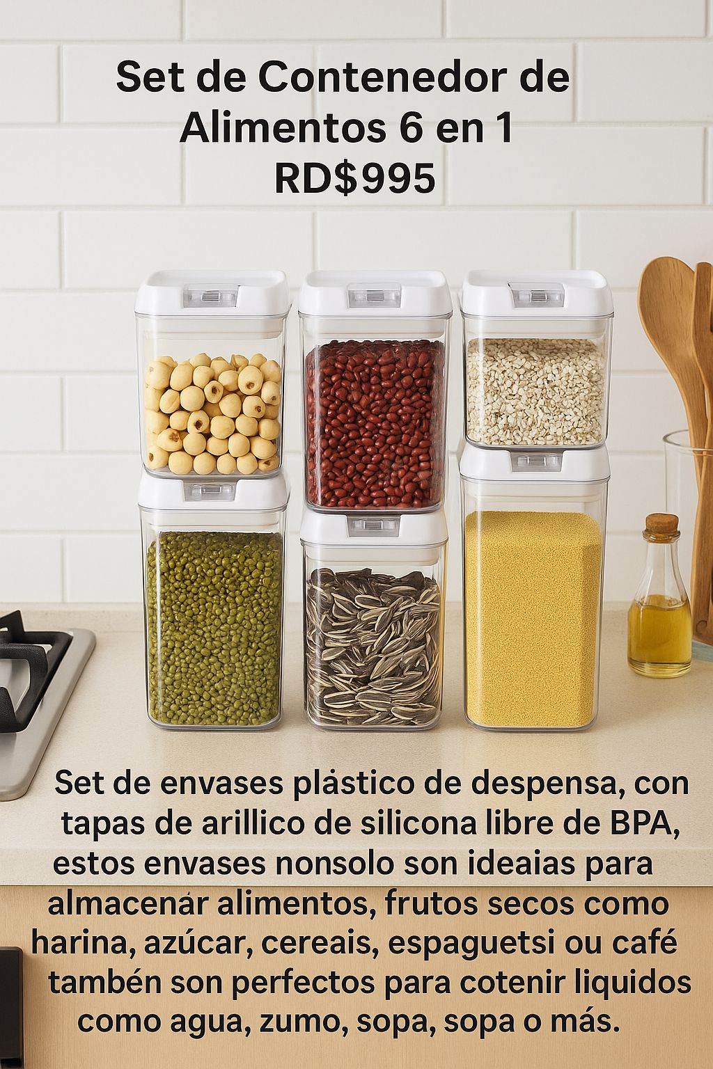 Set de Contenedor de Alimentos 6 en 1